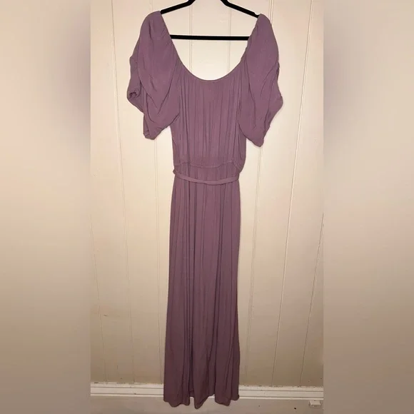 City Chic Tropical Tie Maxi Dress Plus Size M (18) Pink Woodrose - Picture 7 of 8